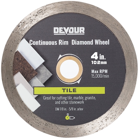 Devour 4" Tile Metal Bond Continuous Rim Blade MB040CT